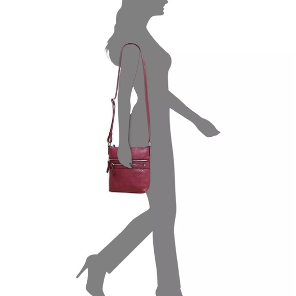 Perfect Size & Shape Crossbody Dark Cherry in Very Good Condition! - Picture 5 of 13